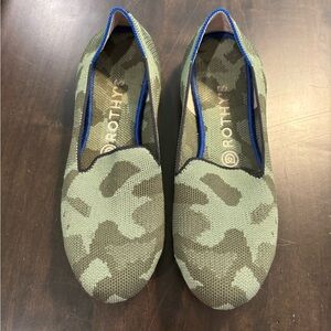 Rothy's Green Camouflage Loafers